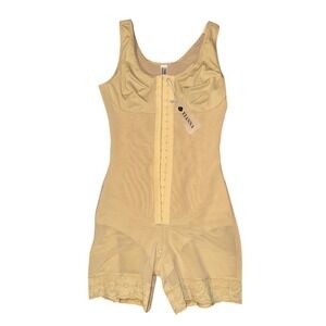 YIANNA Shapewear Bodysuit Womens Size M Beige Full Body Tummy Control